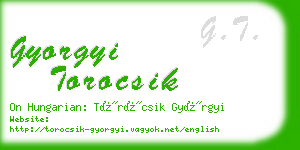 gyorgyi torocsik business card